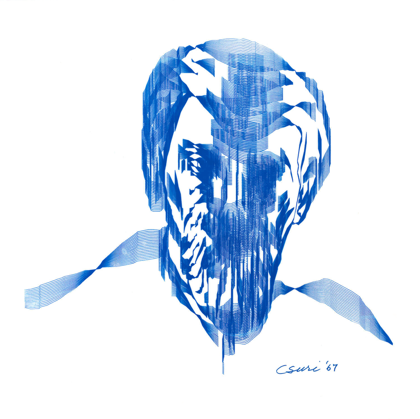 Charles “Chuck” Csuri, <em>Sine Curve Man</em>, 1967. Courtesy of The Anne and Michael Spalter Digital Art Collection
